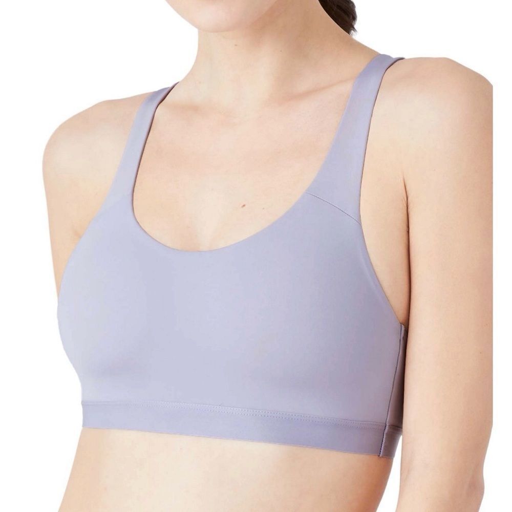b.tempt'd by Wacoal Womens b.Active Racerback Sport Crop Lilac Grey Small NEW